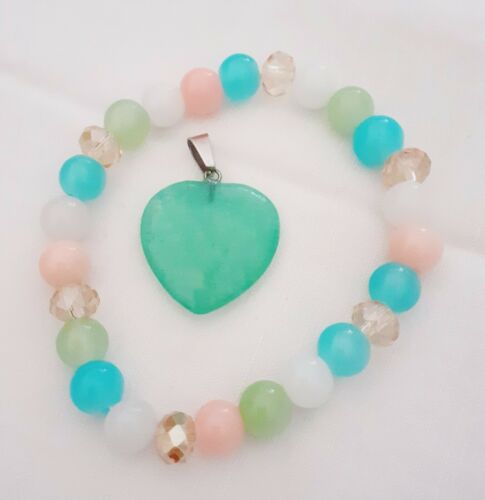 bracelet femme cœur vert