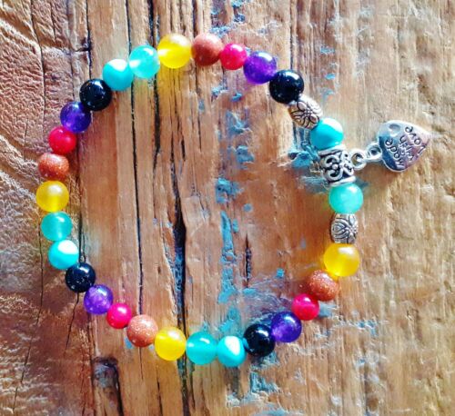 bracelet femme arc en ciel