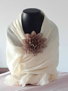 foulard femme blanc