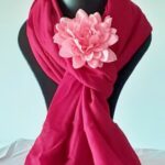 foulard femme rouge cerise