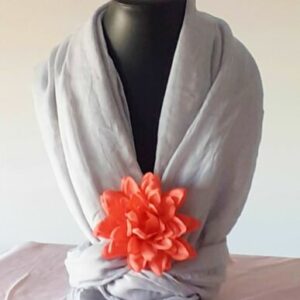 foulard femme gris perle