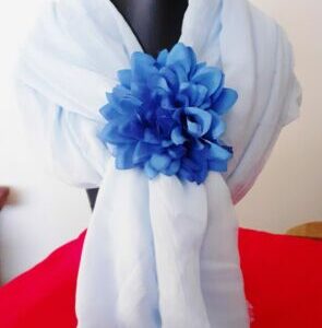 foulard femme bleu ciel