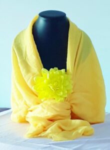 foulard femme jaune citron