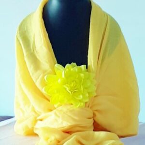 foulard femme jaune citron