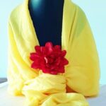 foulard femme jaune citron