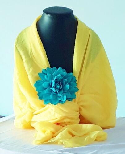 foulard femme jaune citron