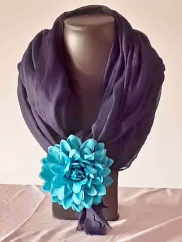 foulard femme bleu marine
