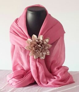 foulard femme vieux rose