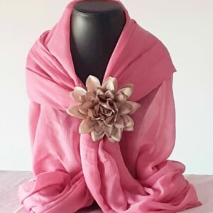 foulard femme vieux rose