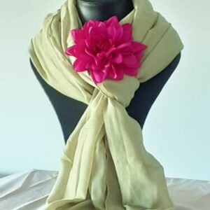 foulard femme kaki