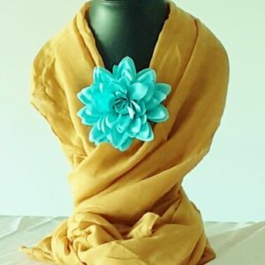 foulard femme moutarde