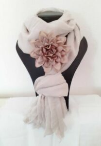 foulard femme taupe