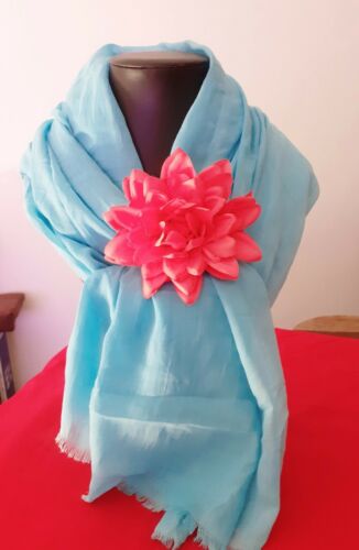 foulard femme turquoise
