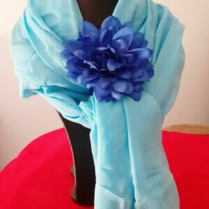 foulard femme turquoise