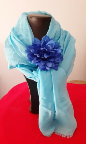 foulard femme turquoise