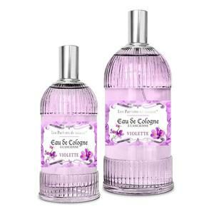 deux flacons eau de cologne violette