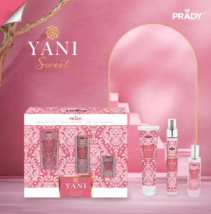 Coffret Yani Sweet avec Gel douche, Brume, et eau de toilette