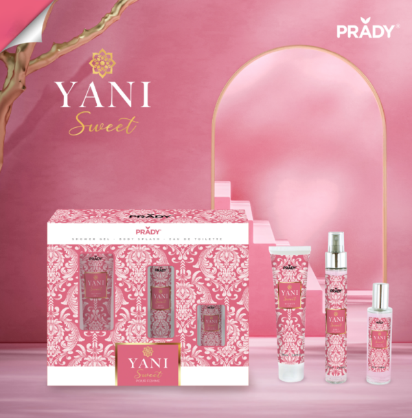 Coffret Yani Sweet avec Gel douche, Brume, et eau de toilette
